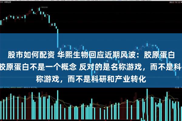 股市如何配资 华熙生物回应近期风波：胶原蛋白和“重组的”胶原蛋白不是一个概念 反对的是名称游戏，而不是科研和产业转化